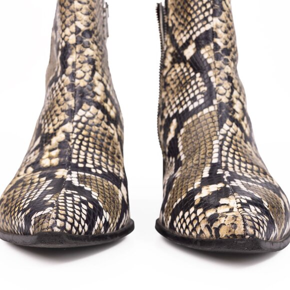 Everlane The Boss Boot Python Snakeskin Embossed Pointed Toe Boots Women's 8 - Picture 3 of 13